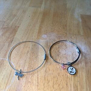 Silver and Pink Charm Bracelets